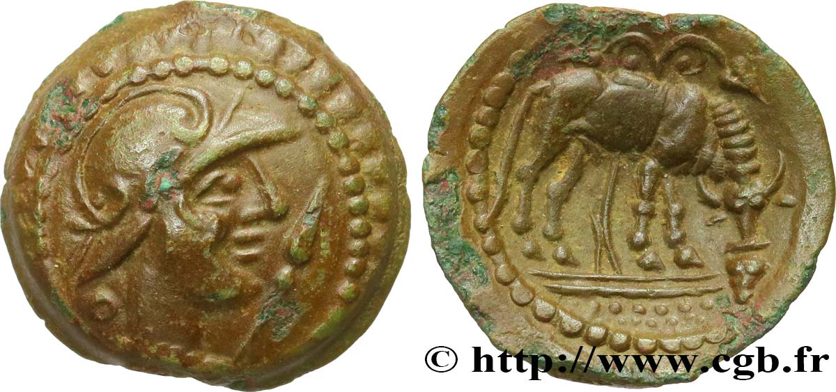 GALLIEN - NORDGALLIEN - ÆDUI (BIBRACTE, Region die Mont-Beuvray) Bronze au taureau fVZ