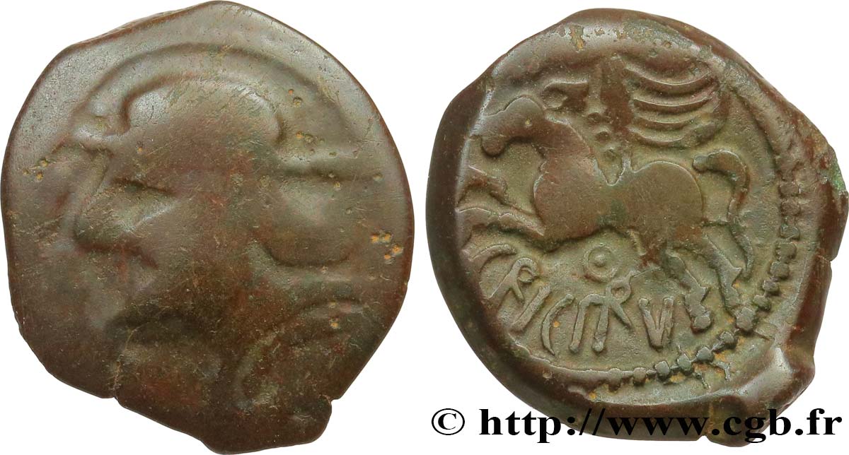 GALLIA BELGICA - SUESSIONES (Regione de Soissons) Bronze CRICIRV q.BB/BB