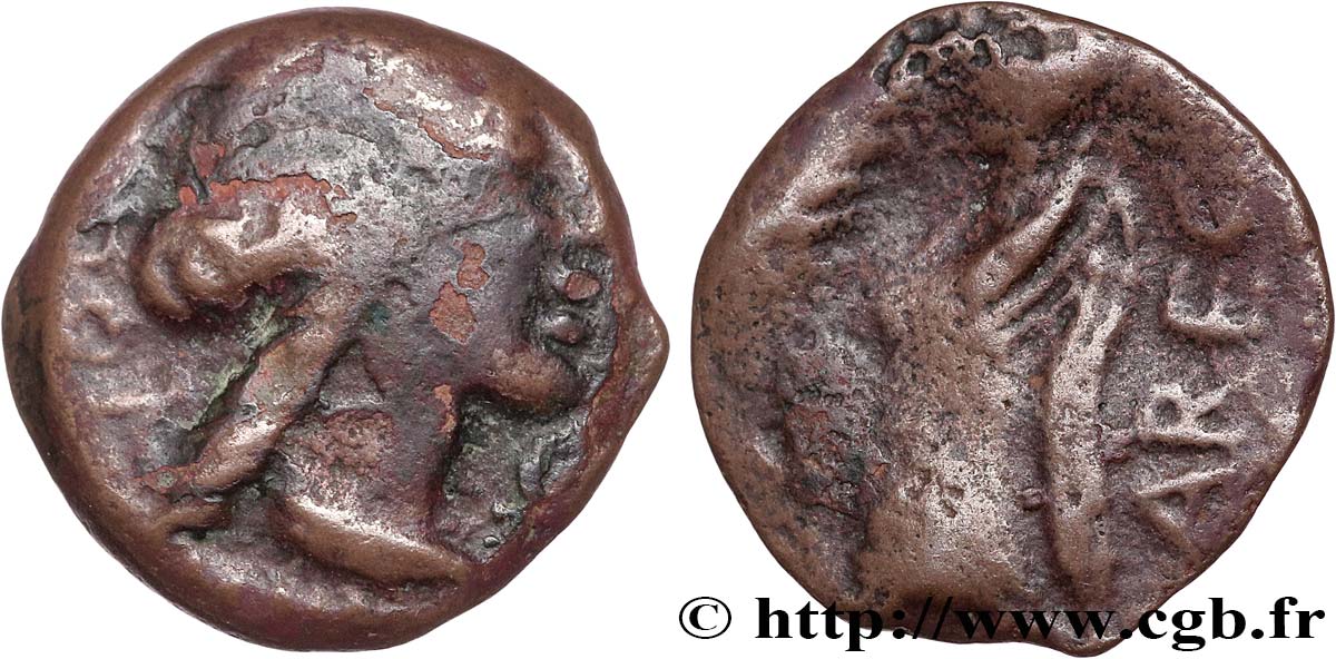 GALLIA - VOLCÆ ARECOMICI (Area of Nîmes) Bronze au Démos, VOLCAE AREC VF/XF