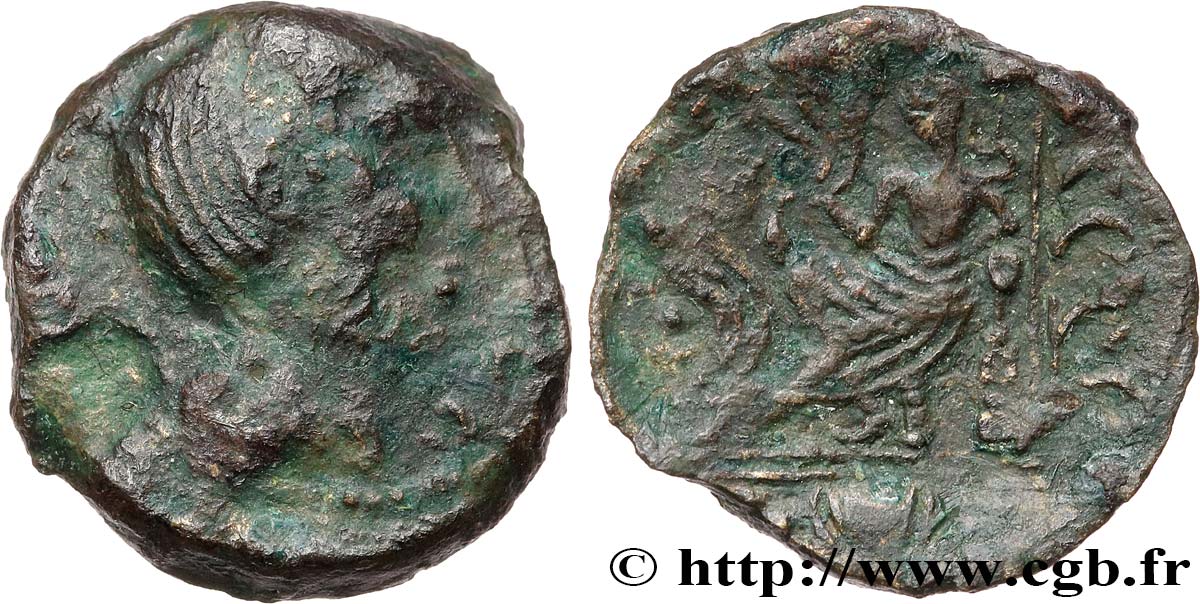 GALLIA - CARNUTES (Regione della Beauce) Bronze PIXTILOS classe V à la “déesse assise” B/MB