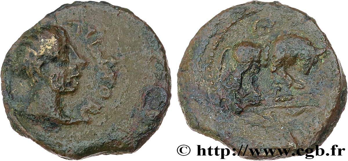 GALLIA - SANTONES / MID-WESTERN, Unspecified Bronze ATECTORI (quadrans) XF