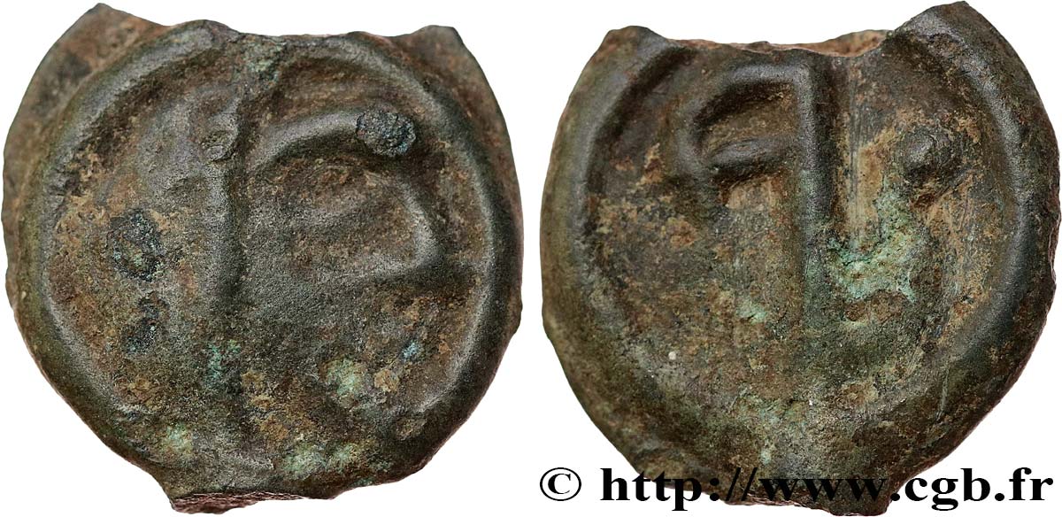 GALLIA - BITURIGES CUBI (Regione di Bourges) Potin, type RN. 1837, pl. VII, n° 11-12 MB/q.BB