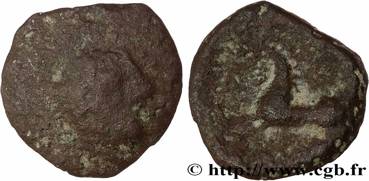 GALLIEN - BELGICA - REMI (Region die Reims) Bronze au cheval et aux annelets SGE/fS