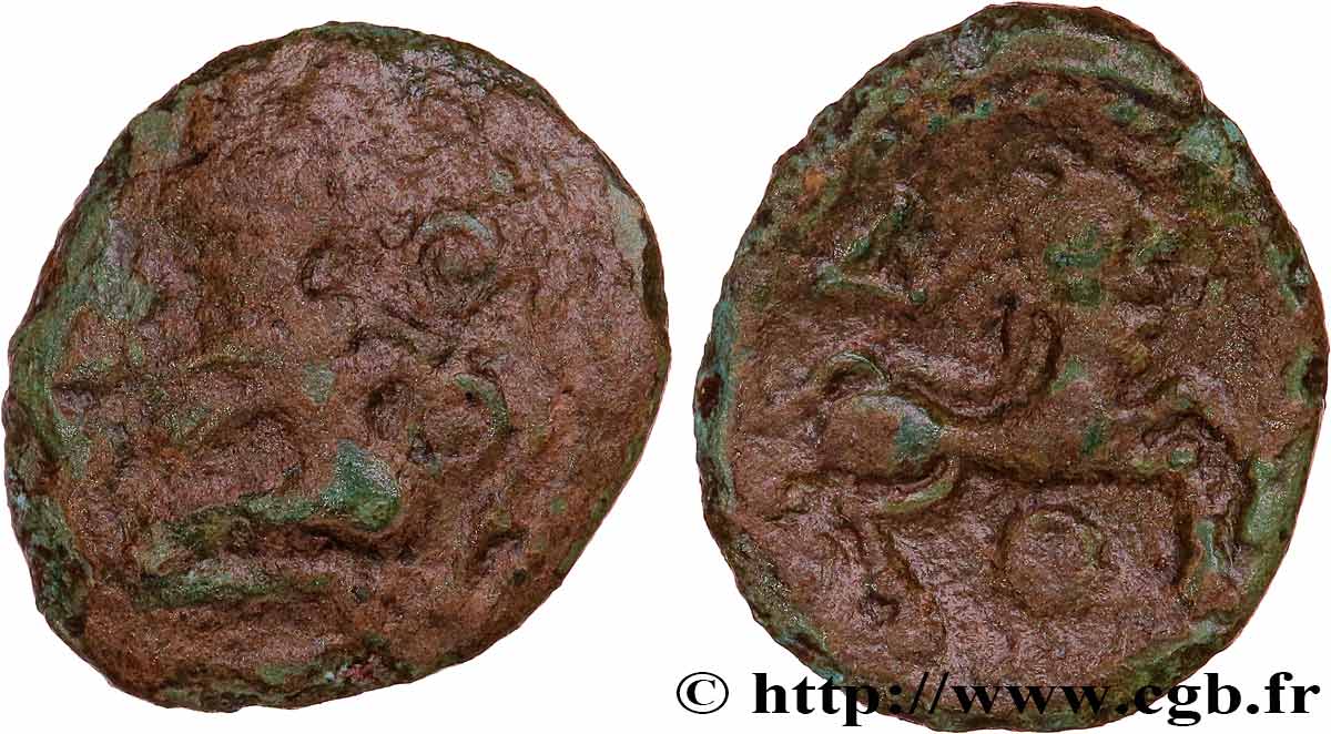 GALLIA - BELGICA - BELLOVACI (Regione di Beauvais) Bronze à l’archer agenouillé et au petit cheval q.MB/q.BB