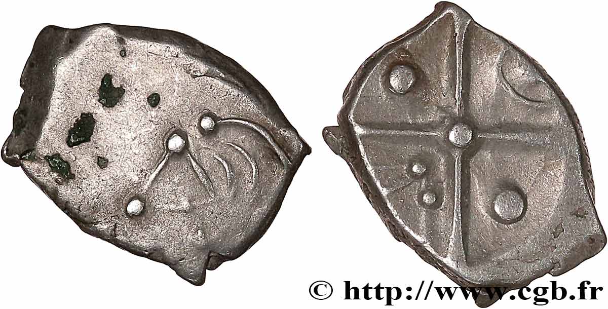 GALLIA - SUDOVESTE DELLA GALLIA - CADURCI (Regione di Cahors) Drachme “à la tête triangulaire”, S. 120 BB