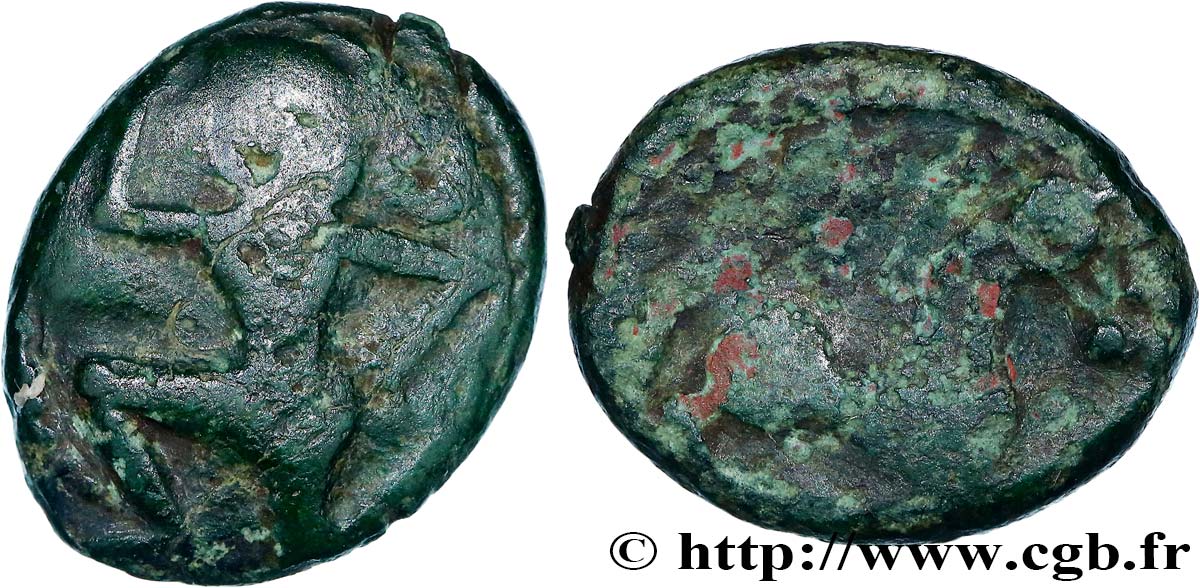 GALLIA - BELGICA - BELLOVACI (Regione di Beauvais) Bronze au personnage courant, à l’astre BB/MB