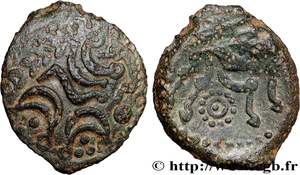 GALLIA - AULERCI EBUROVICES (Area of Évreux) Bronze au cheval AU/VF