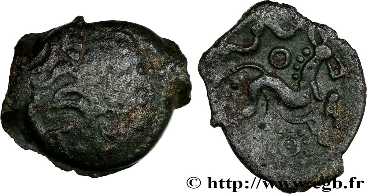 GALLIA - AULERCI EBUROVICES (Area of Évreux) Bronze au cheval VF/AU