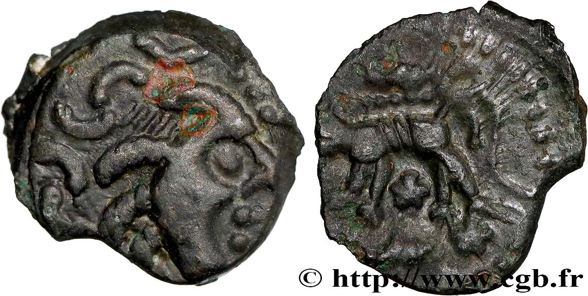 GALLIEN - CARNUTES (Region die Beauce) Bronze au loup, tête à droite fVZ