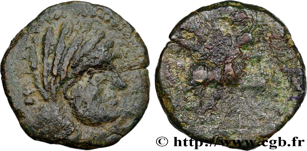 GALLIEN - NEDENES (oppidum des Montlaures) Unité ou bronze au taureau fSS/fS
