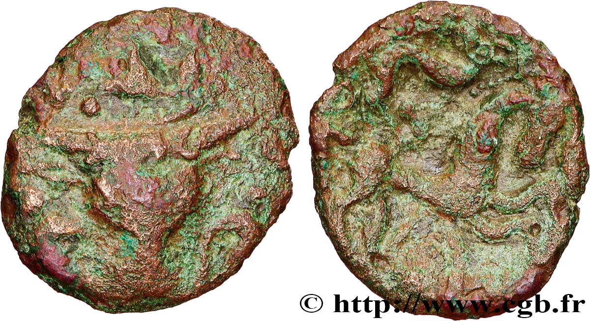 GALLIA BELGICA - AMBIANI (Regione di Amiens) Bronze au bucrane q.BB