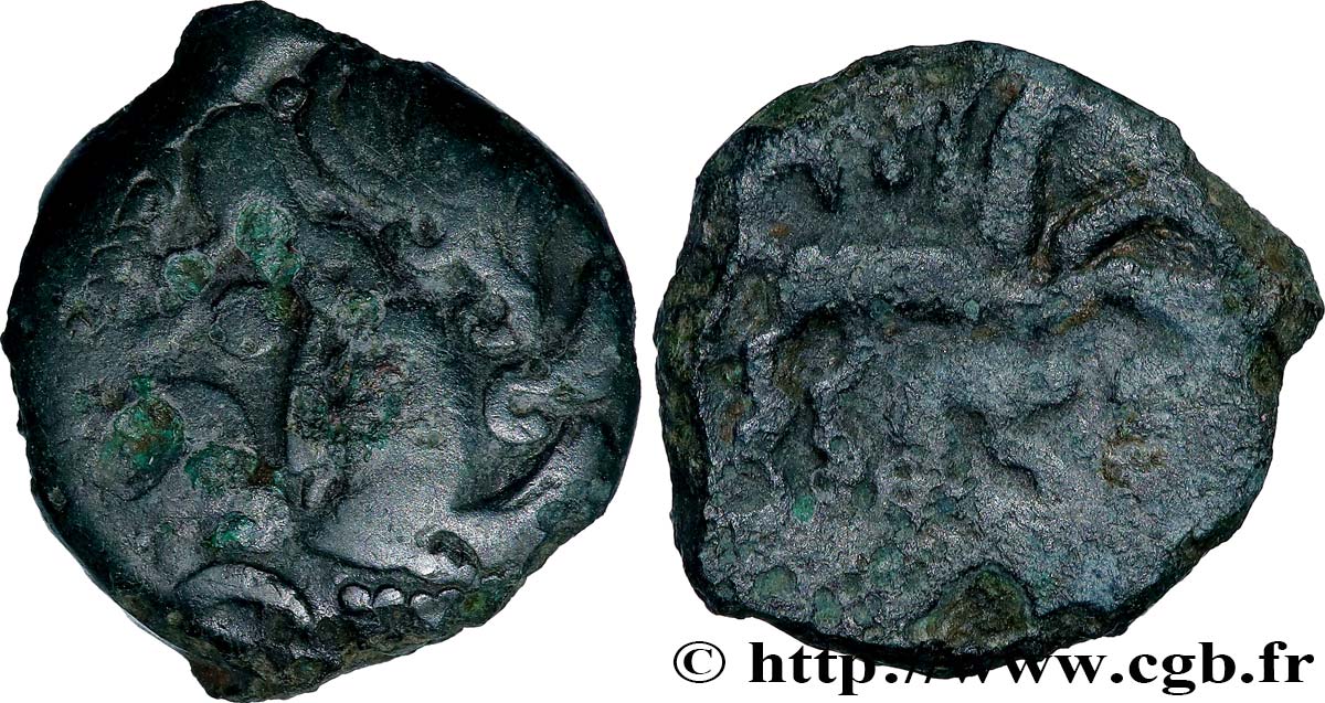 GALLIA BELGICA - SUESSIONES (Región de Soissons) Bronze DEIVICIAC, classe II BC+/BC