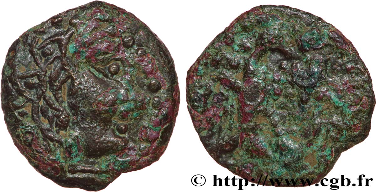 GALLIA - CARNUTES (Región de la Beauce) Bronze à l’aigle et à la croisette BC+/BC