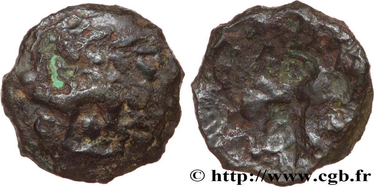 GALLIA - AULERCI EBUROVICES (Región d Evreux) Bronze au sanglier BC