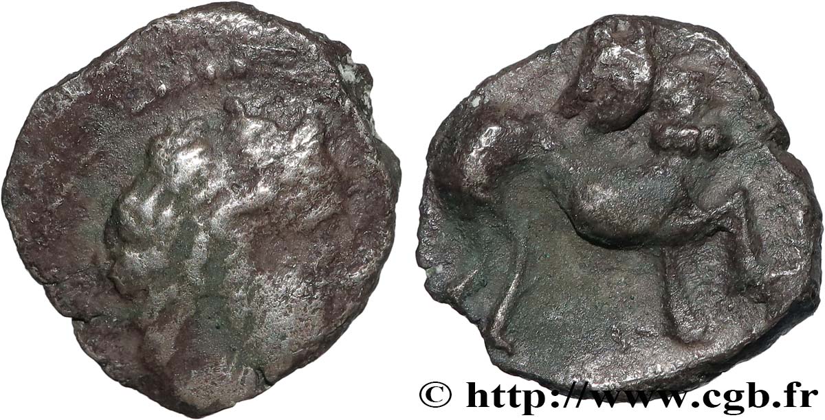 GALLIA - NEDENES (oppidum of Montlaures) Obole au cheval retourné XF