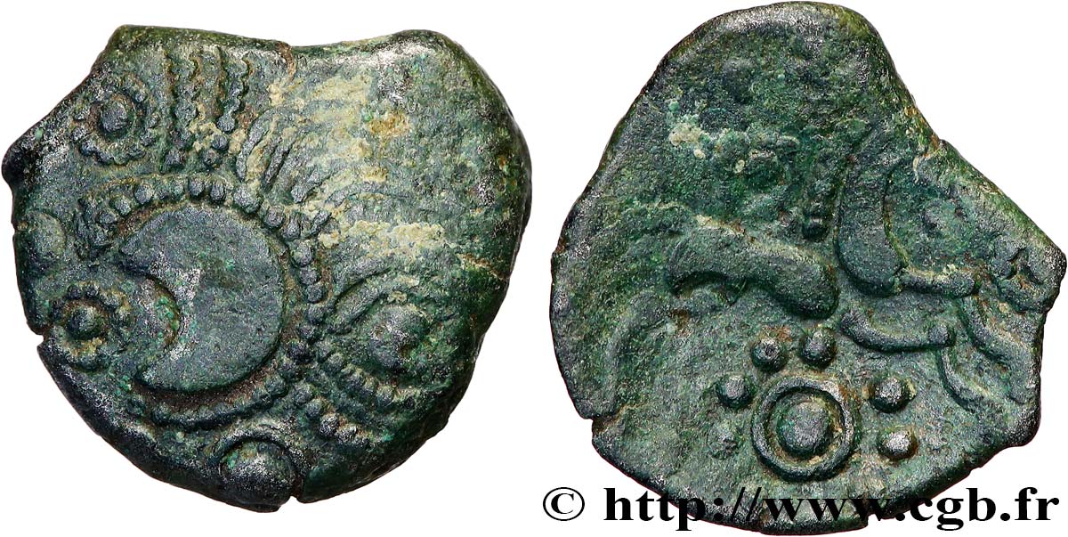 GALLIA - AULERCI EBUROVICES (Area of Évreux) Bronze au cheval AU/XF