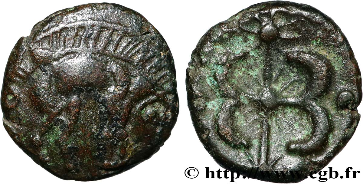 VELIOCASSES (Regione di Normandia) Bronze au sanglier et au fleuron q.SPL