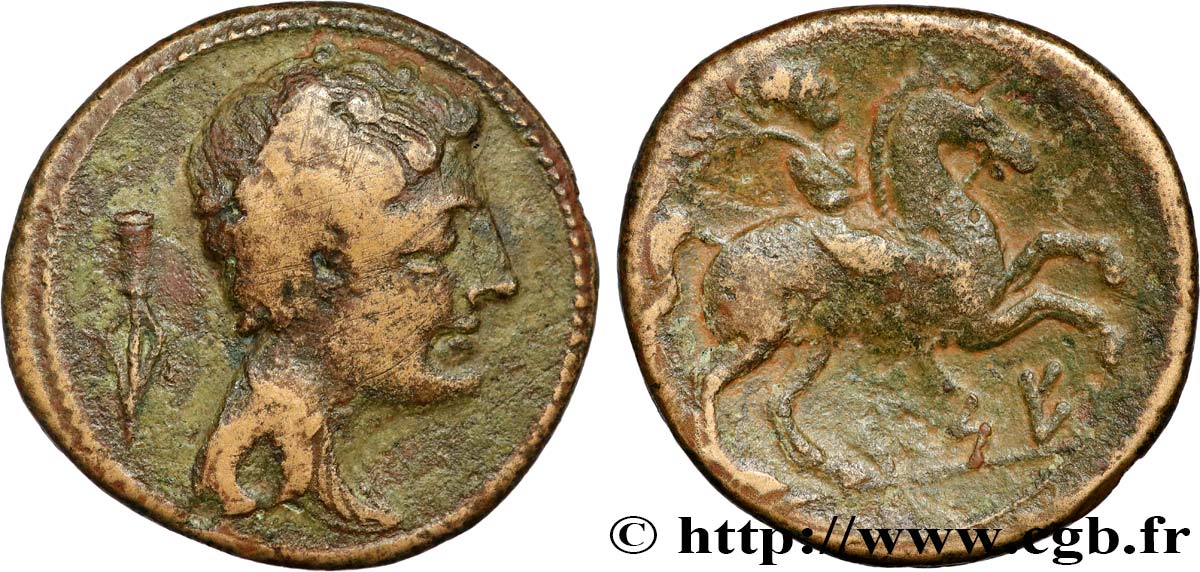 SPAGNA - IBERICO - CESE (Provincia di Taragona) Unité de bronze au cavalier ou as q.BB