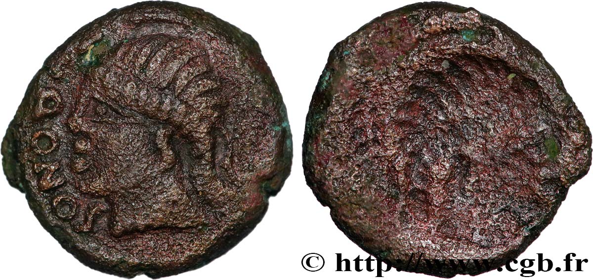 GALLIEN - BELGICA - SEQUANI (Region die Besançon) Bronze TVRONOS / CANTORIX, incus SS