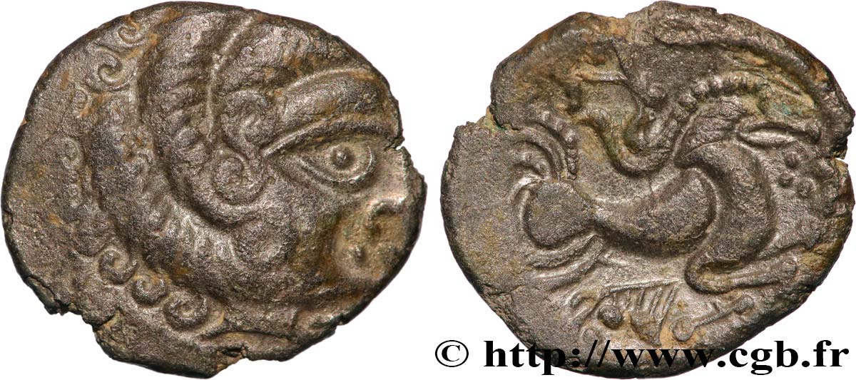 GALLIA - ARMORICA - CORIOSOLITÆ (Región de Corseul, Cotes d Armor) Statère de billon, classe II au nez pointé MBC