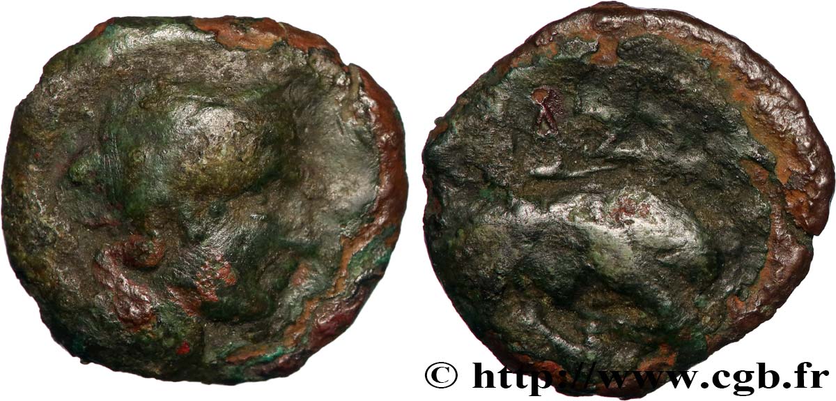 MASSALIA - MARSEILLES Bronze au taureau VF
