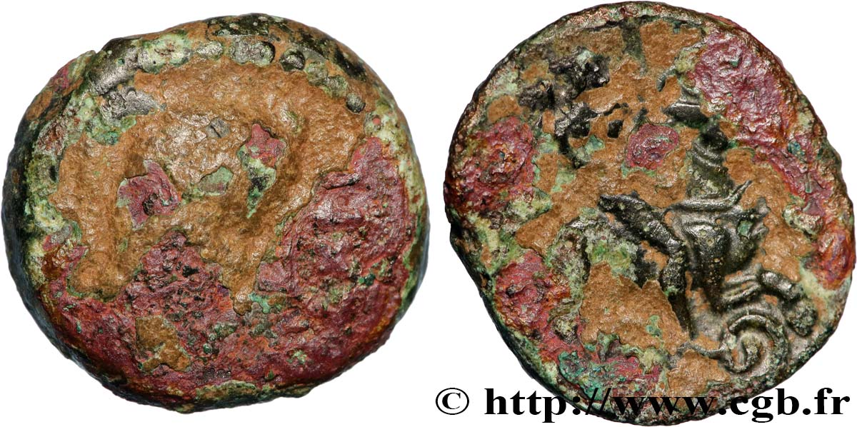 GALLIA - CARNUTES (Area of the Beauce) Bronze PIXTILOS classe VII au cavalier F