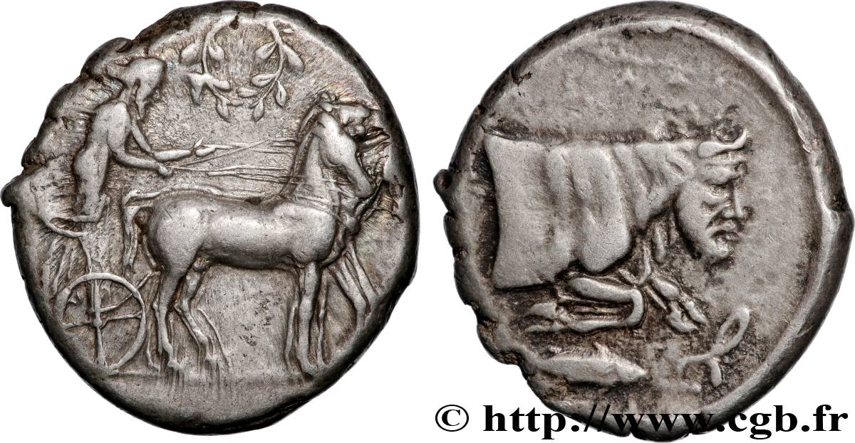 SICILE - GÉLA Tétradrachme TTB+/TTB