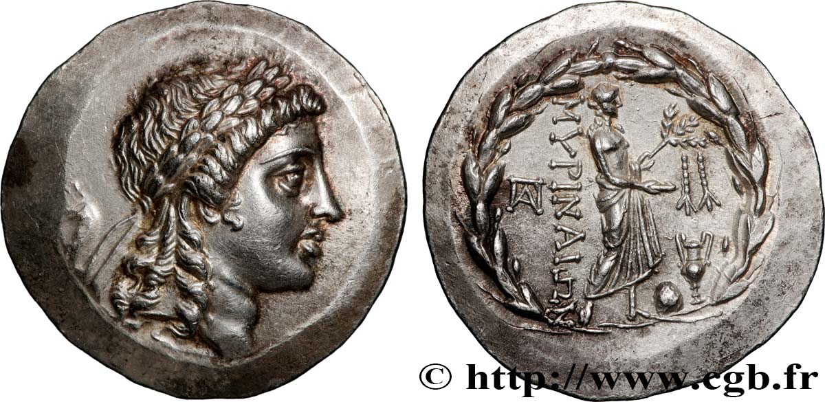 ÉOLIDE - MYRHINA Tétradrachme stéphanophore SPL