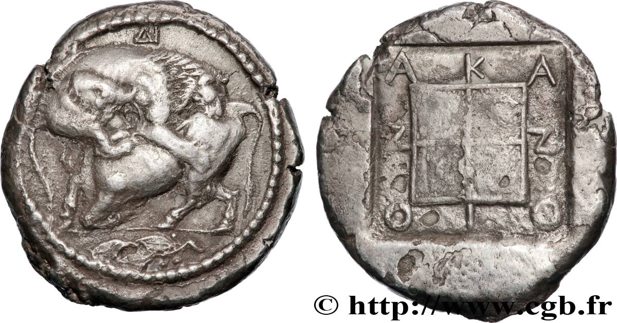 MACÉDOINE - ACANTHE Tétradrachme TTB+