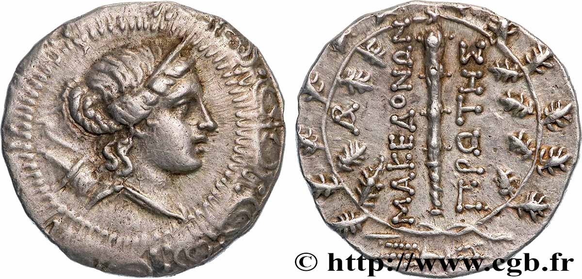 MACEDONIA - AMPHIPOLIS Tétradrachme stéphanophore AU/AU