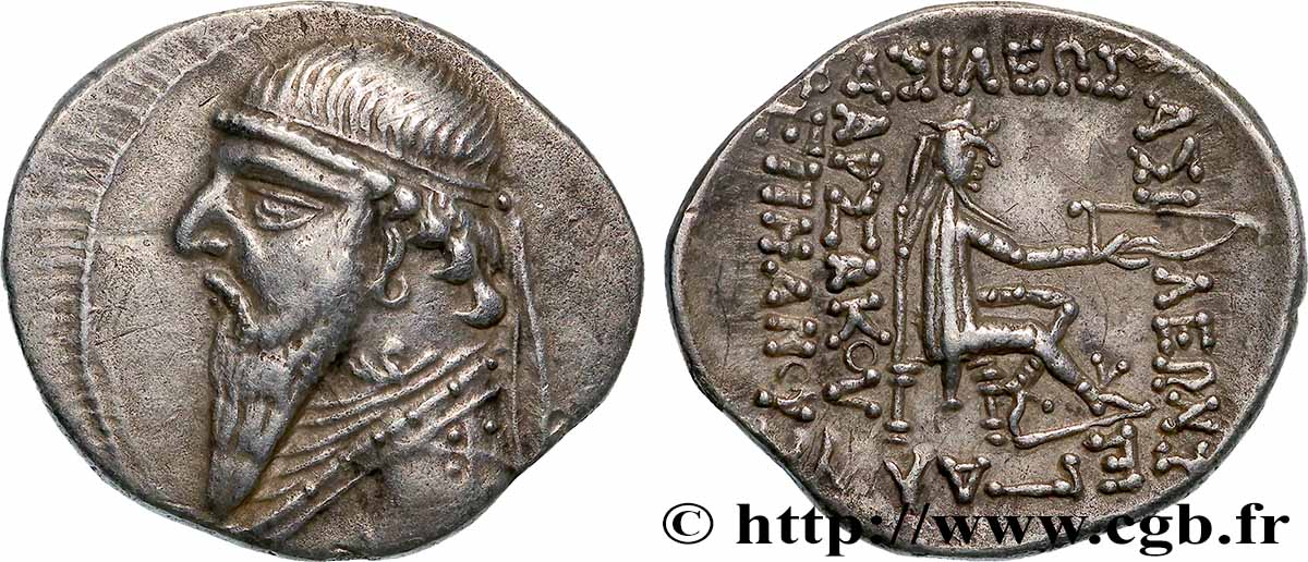 ROYAUME PARTHE - MITHRIDATE II Drachme SUP/SPL
