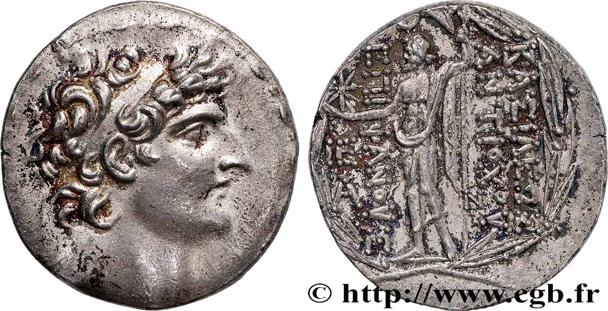 SYRIE - ROYAUME SÉLEUCIDE - ANTIOCHUS VIII GRYPUS Tétradrachme SUP/TTB+
