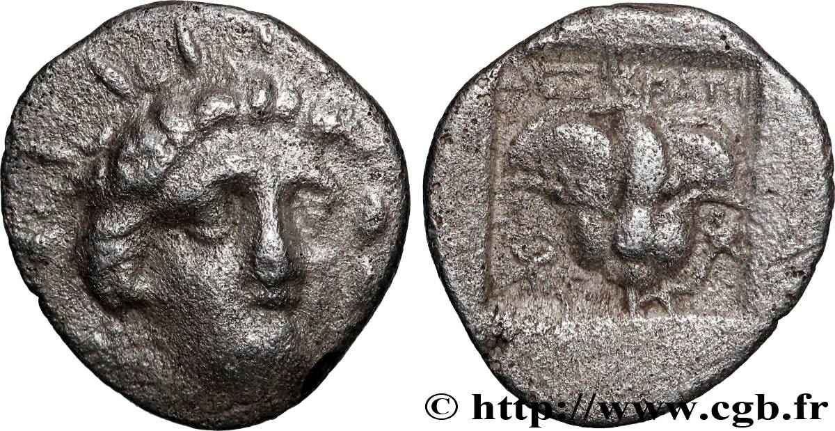 CARIE - ÎLES DE CARIE - RHODES Hemidrachme plinthophore TTB