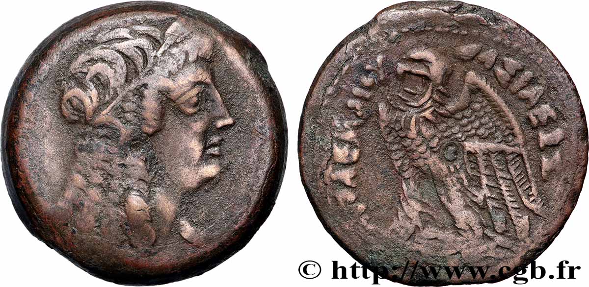 EGYPT - LAGID OR PTOLEMAIC KINGDOM - PTOLEMY V EPIPHANES Diobole XF