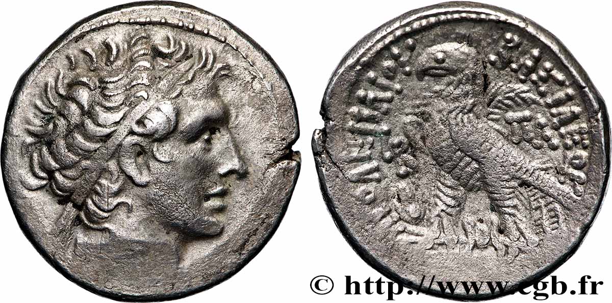 EGITTO - REGNO D EGITTO - TOLOMEO IX ALESSANDRO I E CLEOPATRA III Tétradrachme q.SPL