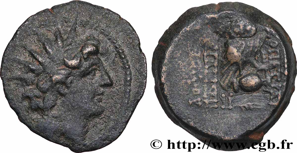 SYRIE - ROYAUME SÉLEUCIDE - CLÉOPÂTRE THÉA et ANTIOCHUS VIII GRYPUS Unité TB+