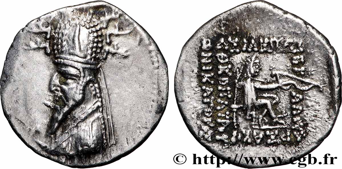 PARTHIA - PARTHIAN KINGDOM - SINATRUCES Drachme AU