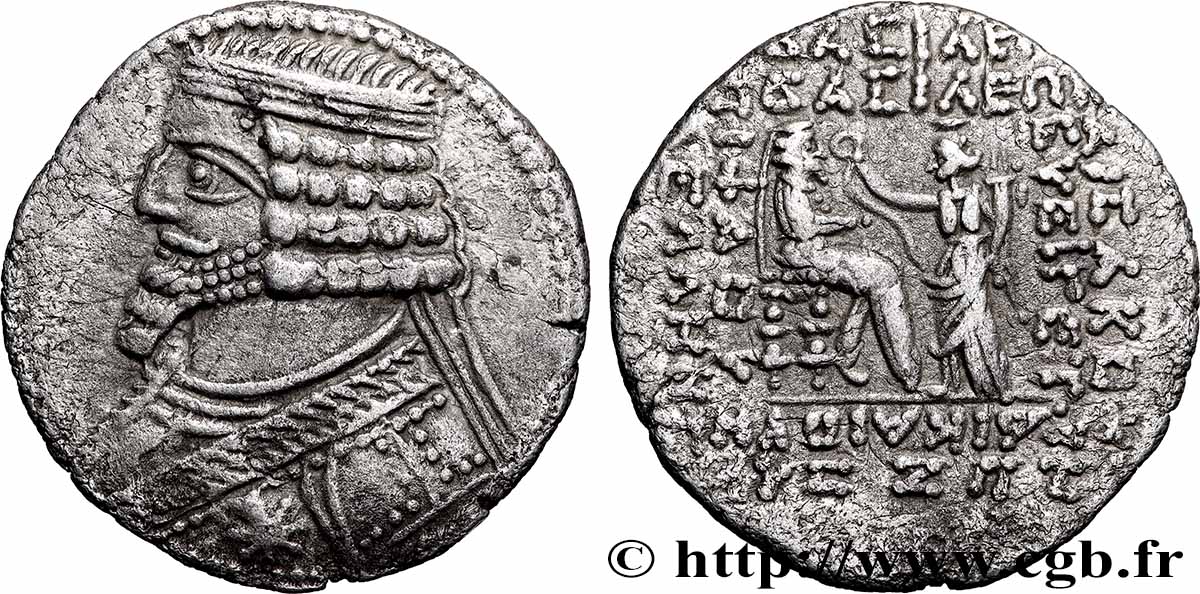 ROYAUME PARTHE - PHRAATES IV Tétradrachme TTB+