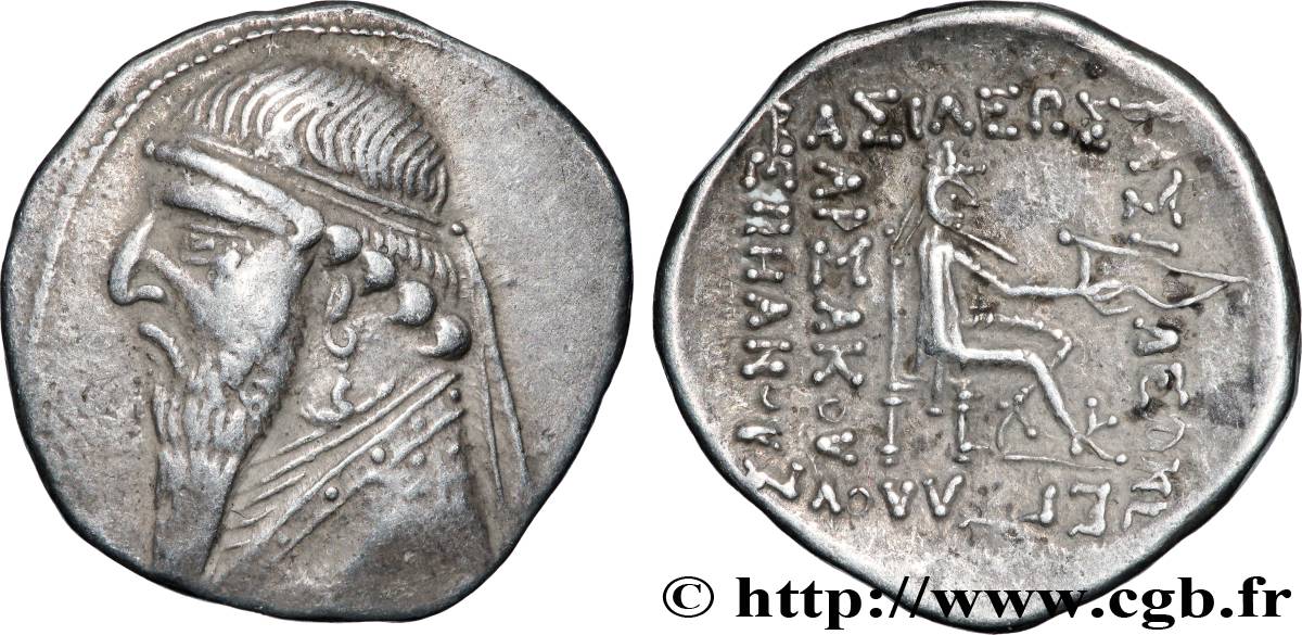 ROYAUME PARTHE - MITHRIDATE II Drachme TTB+