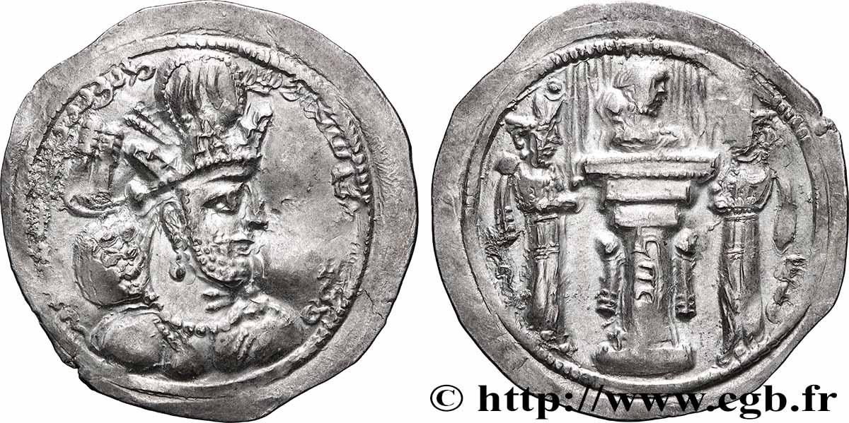 SASSANIAN - SASSANIAN KINGDOM - SHAPUR II Drachme AU/XF