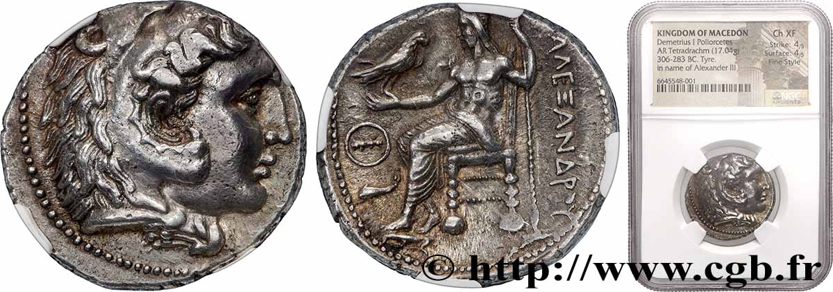 MACEDONIA - REGNO DE MACEDONIA - FILIPPO III ARRIDAIOS Tétradrachme SPL