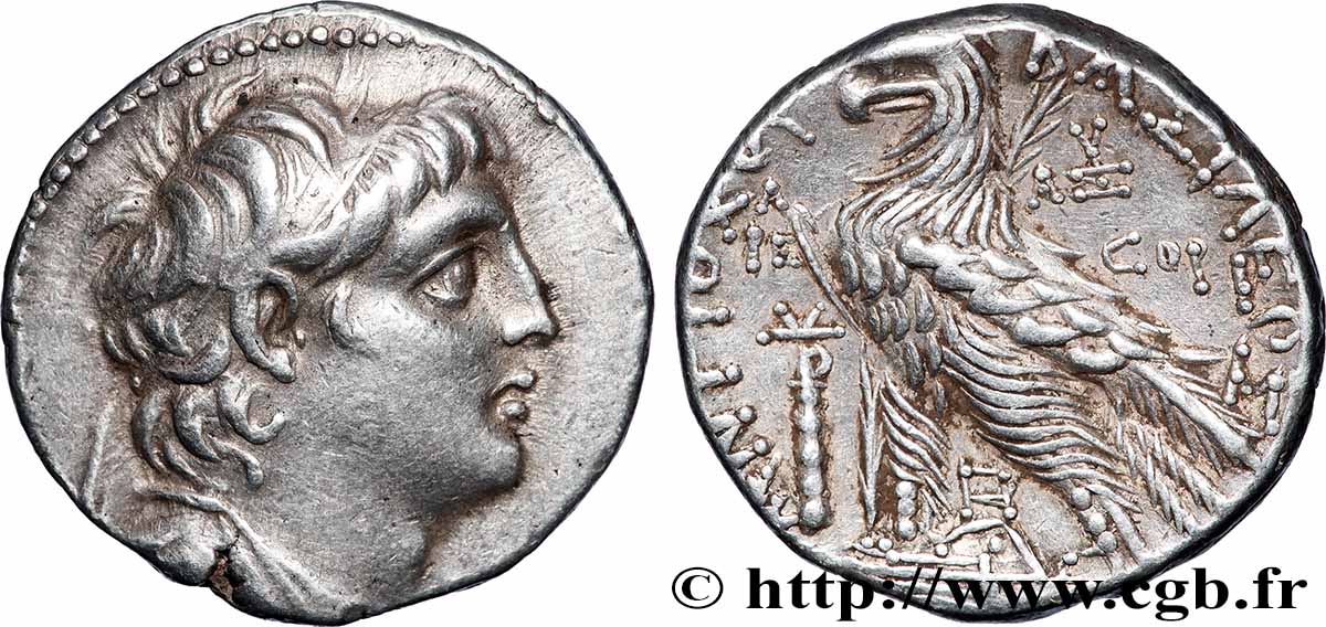 SYRIEN - SELEUKIDISCHES KÖNIGREICH - ANTIOCHOS VII SIDETES Tétradrachme VZ