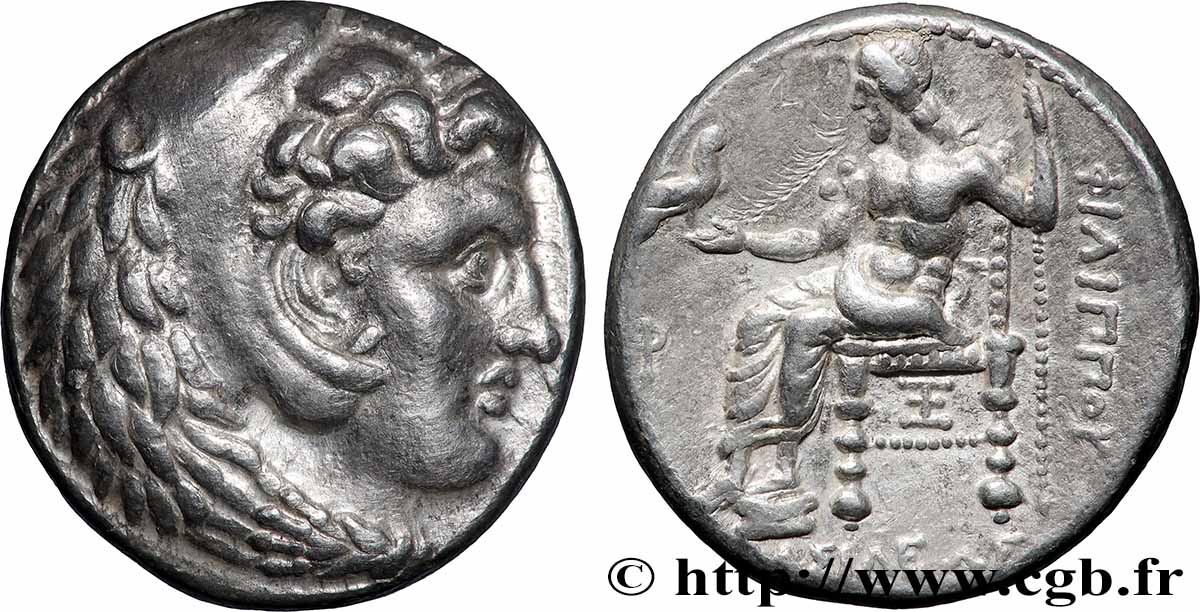 MACÉDOINE - ROYAUME DE MACÉDOINE - PHILIPPE III ARRHIDÉE Tétradrachme SUP/TTB+