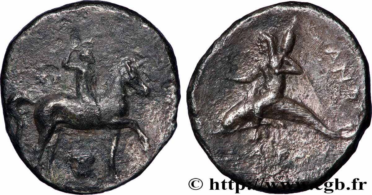 CALABRIA - TARAS Nomos ou didrachme VF