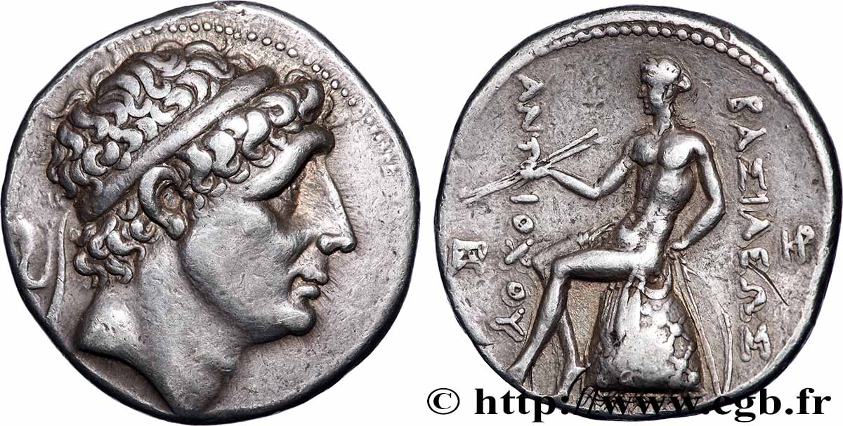 SYRIE - ROYAUME SÉLEUCIDE - ANTIOCHUS Ier SOTER Tétradrachme SUP/TTB+
