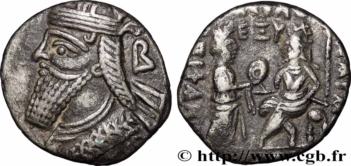 PARTHIE - ROYAUME PARTHE - VOLOGÈSE IV Tétradrachme TTB+/TTB