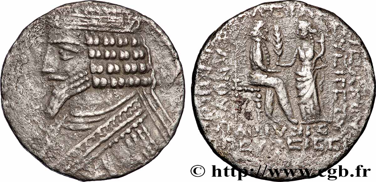 PARTHIE - ROYAUME PARTHE - PHRAATES IV Tétradrachme TTB+/TTB