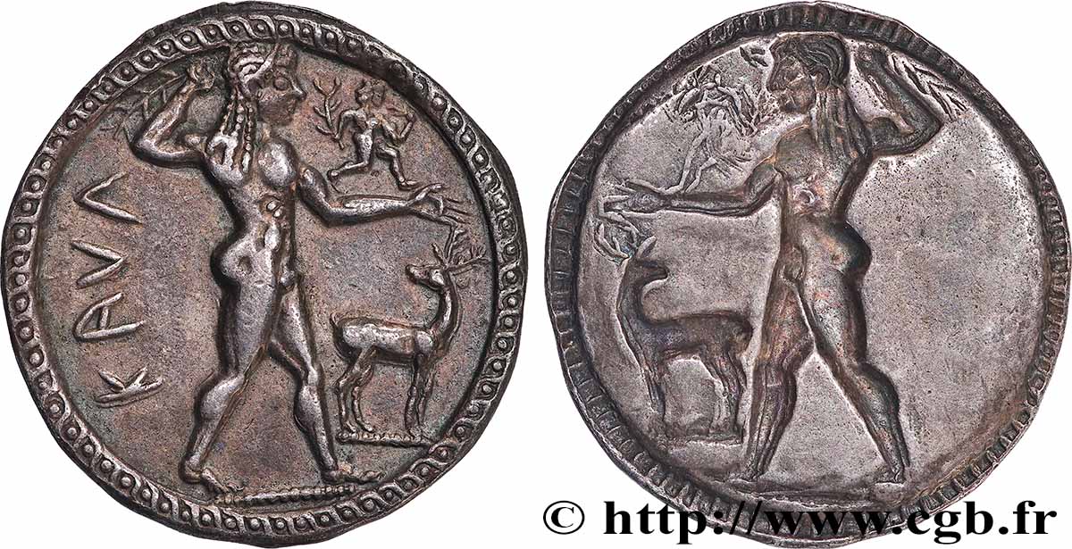 BRUTTIUM - CAULONIA Statère, nomos ou didrachme fST