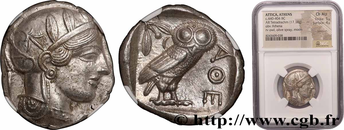 ATTIQUE - ATHÈNES Tétradrachme SUP/SPL