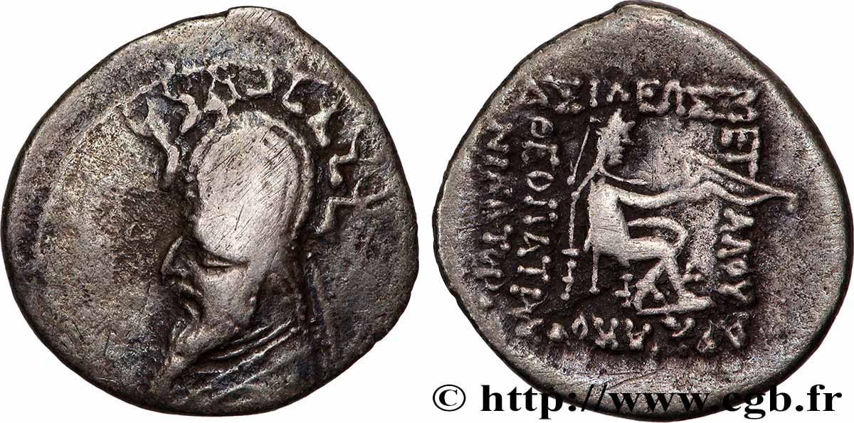 PARTHIEN - KÖNIGREICH DER PARTHER - SINATRUCES Drachme SS